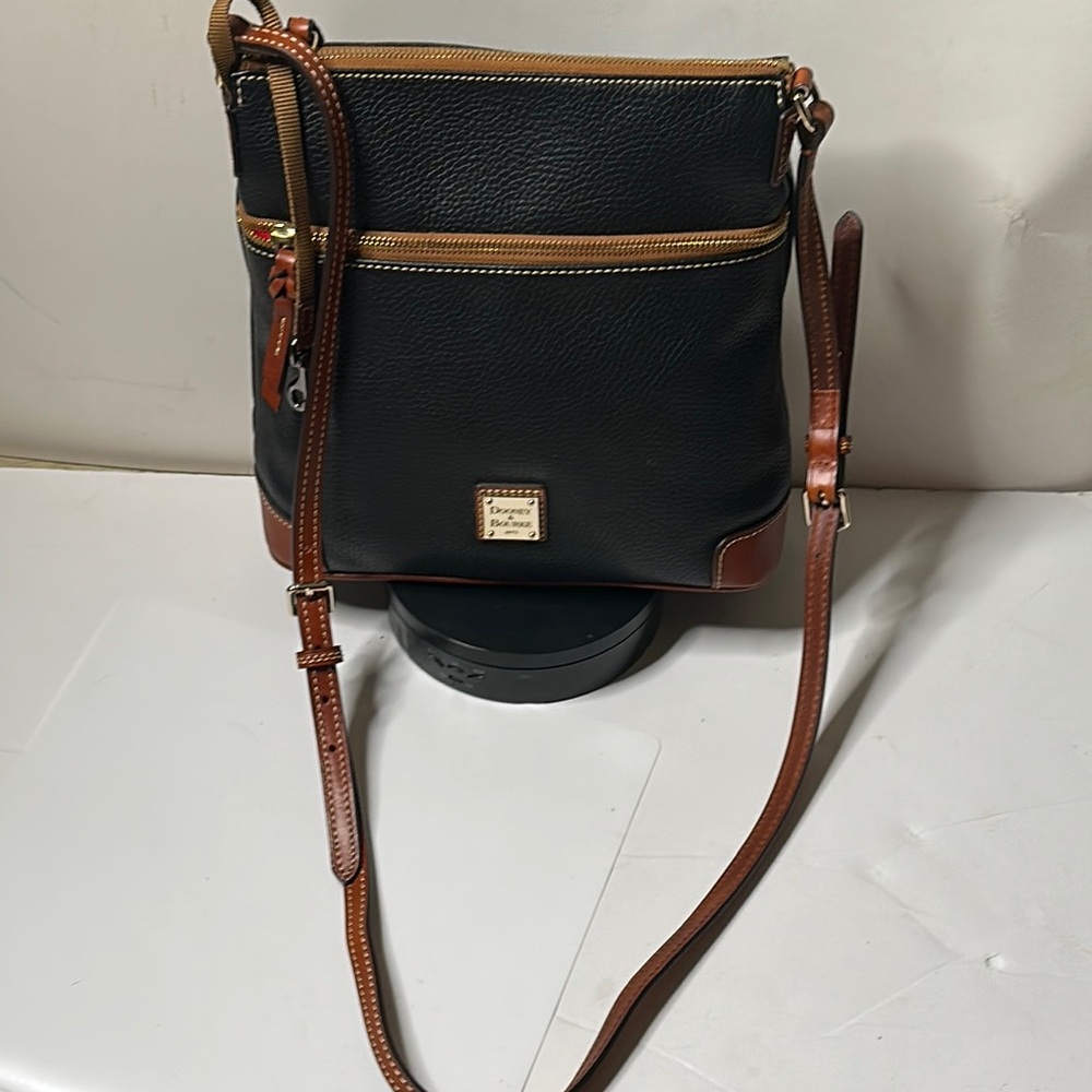 Dooney & Bourke Black and Brown Crossbody Bag